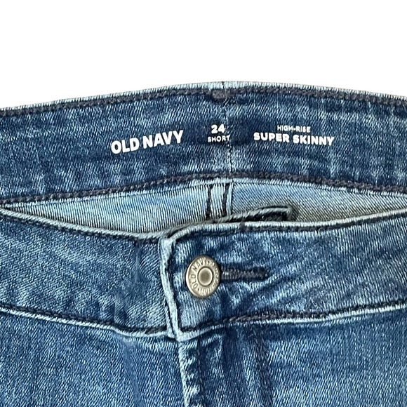 Old Navy High Rise Super Skinny Jeans Size 24 Short Womens Denim Stretch 44X28 - Picture 4 of 5